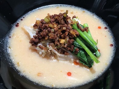小松菜ともやしの【坦々スープ】の写真