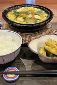 豆腐と高菜漬のうま煮
