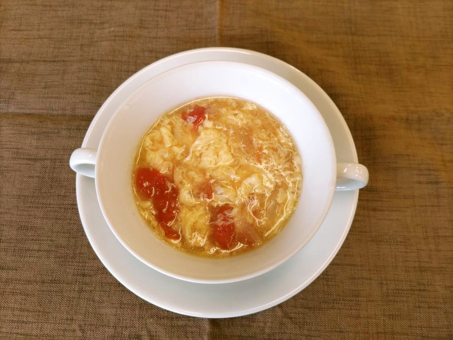 トマトとたまねぎの卵スープの画像