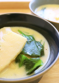 竹の子の豆乳スープ