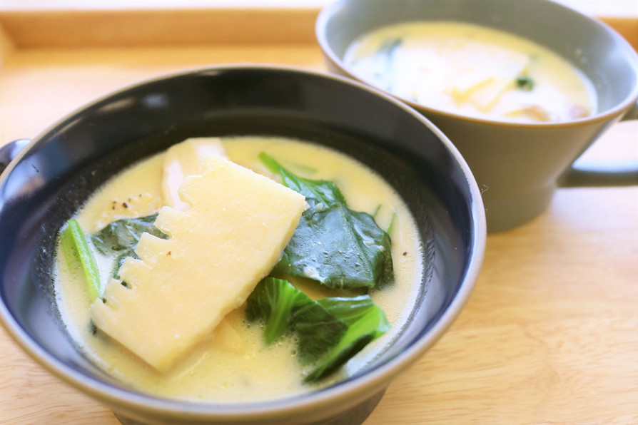 竹の子の豆乳スープの画像