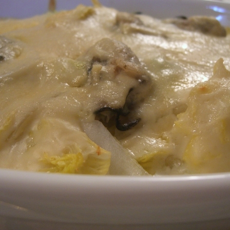 牡蠣と白菜のシチューグラタン
