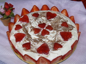 バレンタインに~マーブルレアチーズケーキ