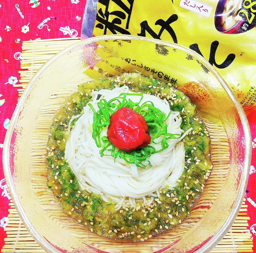 胡瓜ダレの素麺の画像