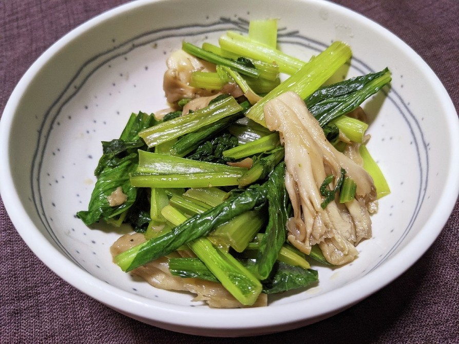 小松菜と舞茸の中華炒めの画像