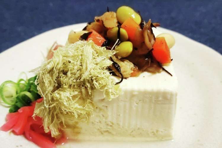 おかず豆ひじきと枝豆 とろろ昆布の冷奴 レシピ 作り方 By 私市ビッキーズ津門巳 クックパッド 簡単おいしいみんなのレシピが378万品