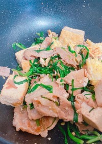 豆腐と残り物炒めチャンプルー