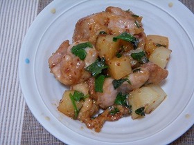 鶏肉のマスタードソース和え