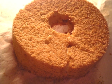 卵白のシフォンケーキの写真