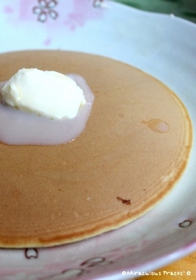 米粉でもちもちホットケーキ!