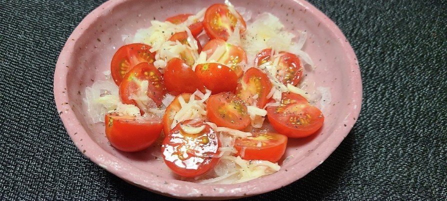 トマトと新玉ねぎの生姜マリネの画像