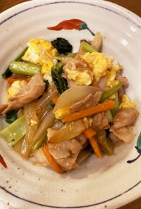 豚肉と卵、野菜の中華風炒め