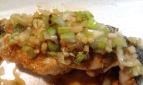 鱈のムニエル ―香味ソース―