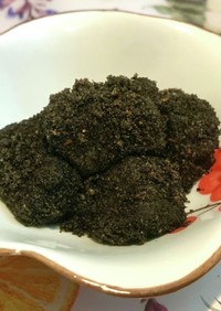 レンジ系香港風味の黒胡麻お餅