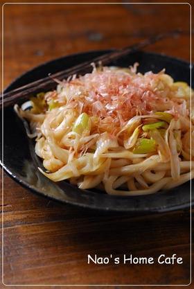 ネギ焼きうどん