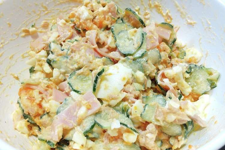 ハムツナきゅうりのシンプルたまごサラダ レシピ 作り方 By れん クックパッド 簡単おいしいみんなのレシピが375万品