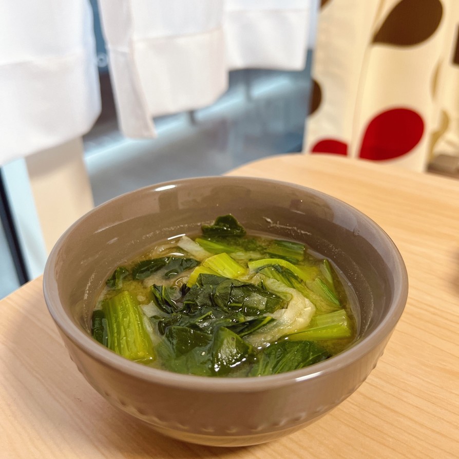 小松菜と切干大根の味噌汁の画像