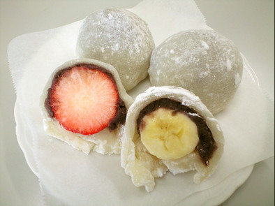 【切り餅活用】レンジで作れるフルーツ大福の写真