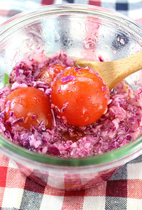 簡単鮮やか＊トマトと紫キャベツのピクルス
