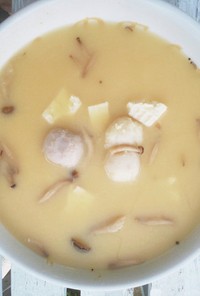 お豆腐さといもたまごのスープ