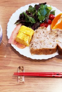 お家カフェ✾盛り付け案･朝食(パン)