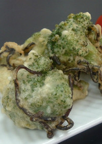ブロッコリーと塩ふき昆布の天ぷら
