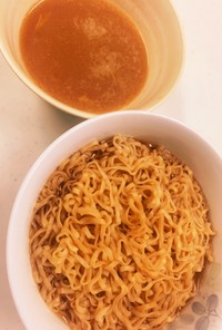 チキンラーメンアレンジ！鶏ガラつけ麺!!