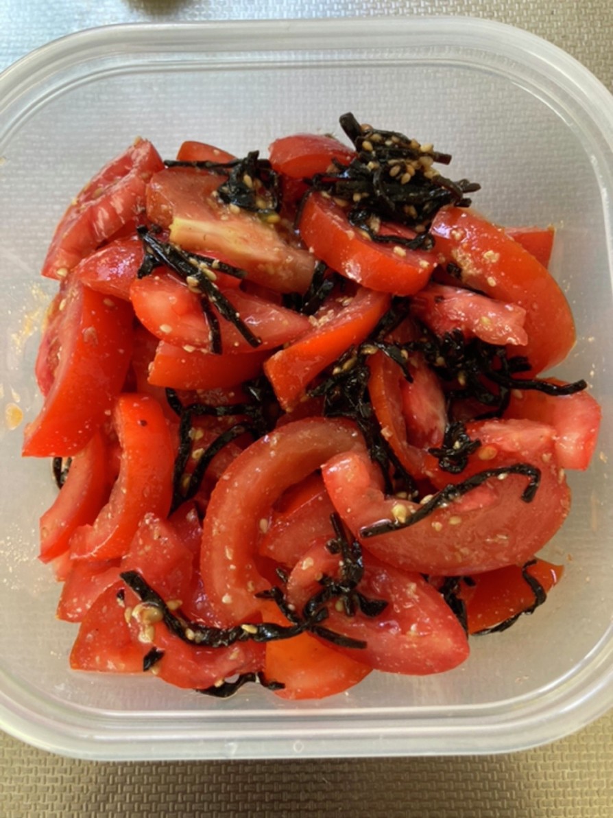 トマトの塩こぶ和えの画像