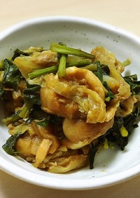 簡単おかず:小松菜と油揚げのすき焼き煮
