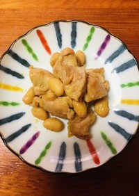 鶏肉と大豆のポン酢煮柚子胡椒風味