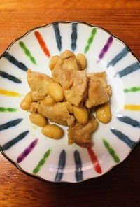 鶏肉と大豆のポン酢煮柚子胡椒風味