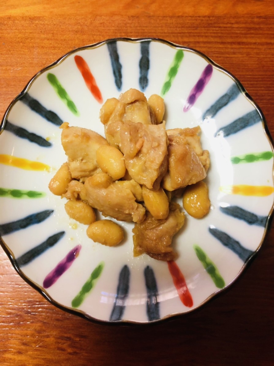 鶏肉と大豆のポン酢煮柚子胡椒風味の画像