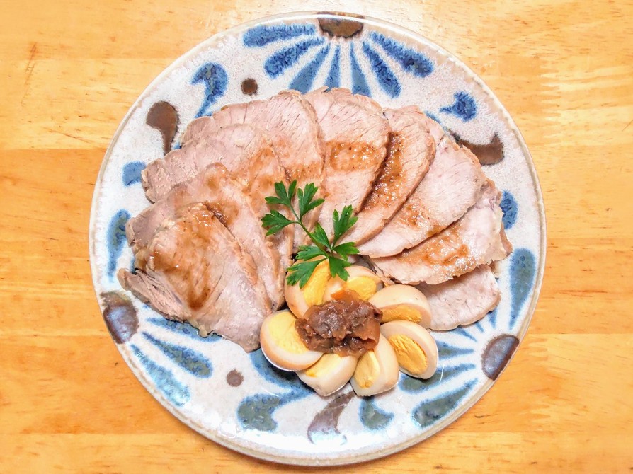 梅干しと芋焼酎による煮豚の醤油漬けの画像
