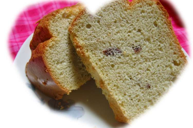 さつまいも 栗 しっとりシフォンケーキ レシピ 作り方 By こずっぺ クックパッド