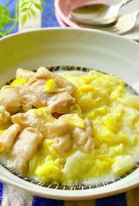 鶏肉とキャベツの簡単☆レモンクリーム煮