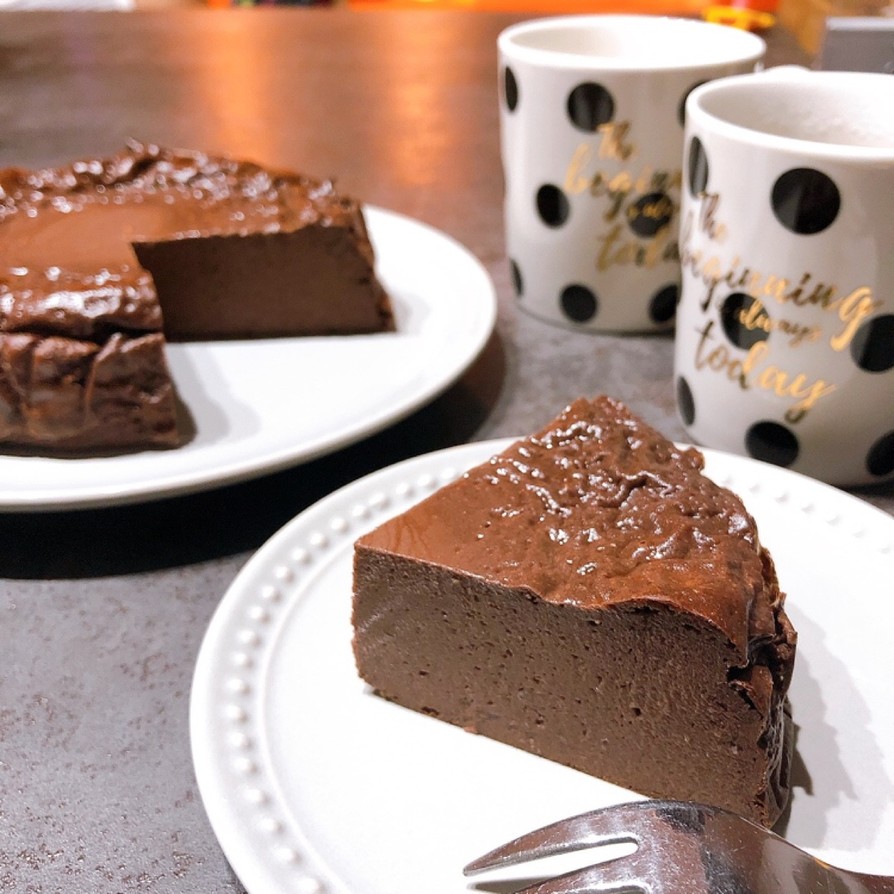 高タンパク低脂質のチョコチーズケーキの画像