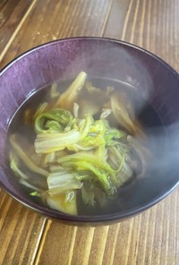 舞茸と白菜の韓国風ダイエットスープ