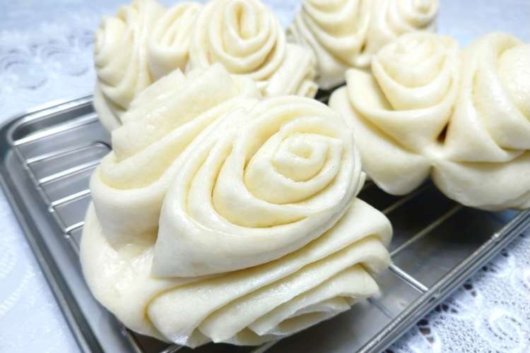 中華風花巻 一次発酵 花の蒸しパン レシピ 作り方 By 雅子美食 クックパッド 簡単おいしいみんなのレシピが373万品