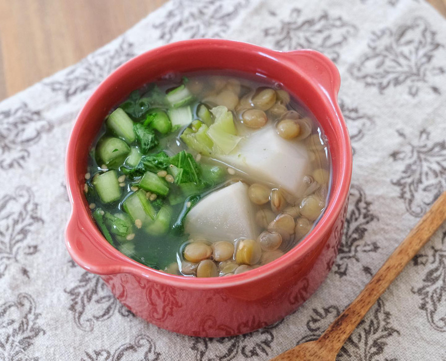 【朝スープ】かぶとレンズ豆のスープの画像