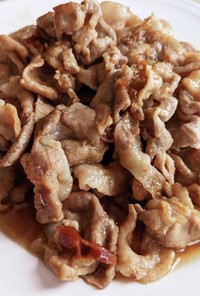 豚こま肉の梅生姜焼き