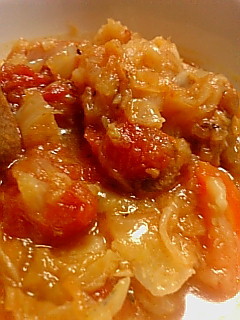 圧力鍋で簡単☆キャベツとラムのトマト煮の画像