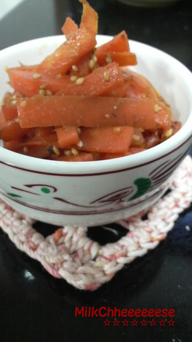 自然の甘み!☆にんじんの味噌きんぴら