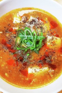 トローン☺絹ごし♬麻婆豆腐スープ
