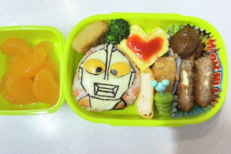 簡単キャラ弁 ウルトラマン弁当 レシピ 作り方 By 四葉のクローバー クックパッド 簡単おいしいみんなのレシピが375万品