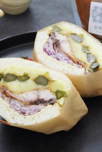 マッシュポテトと鯖の西京焼き風サンド
