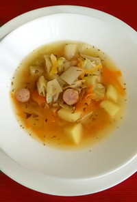 さっぱり　梅干しを使った簡単野菜スープ