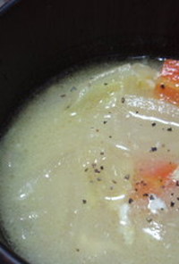 あったか白菜＆玉ねぎの卵スープ