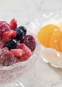 飲む果実酢で作るちょいすっぱいかき氷