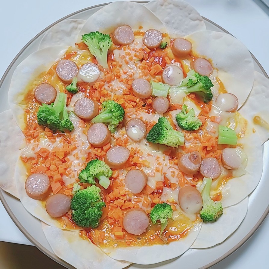 餃子の皮DE野菜ピザの画像