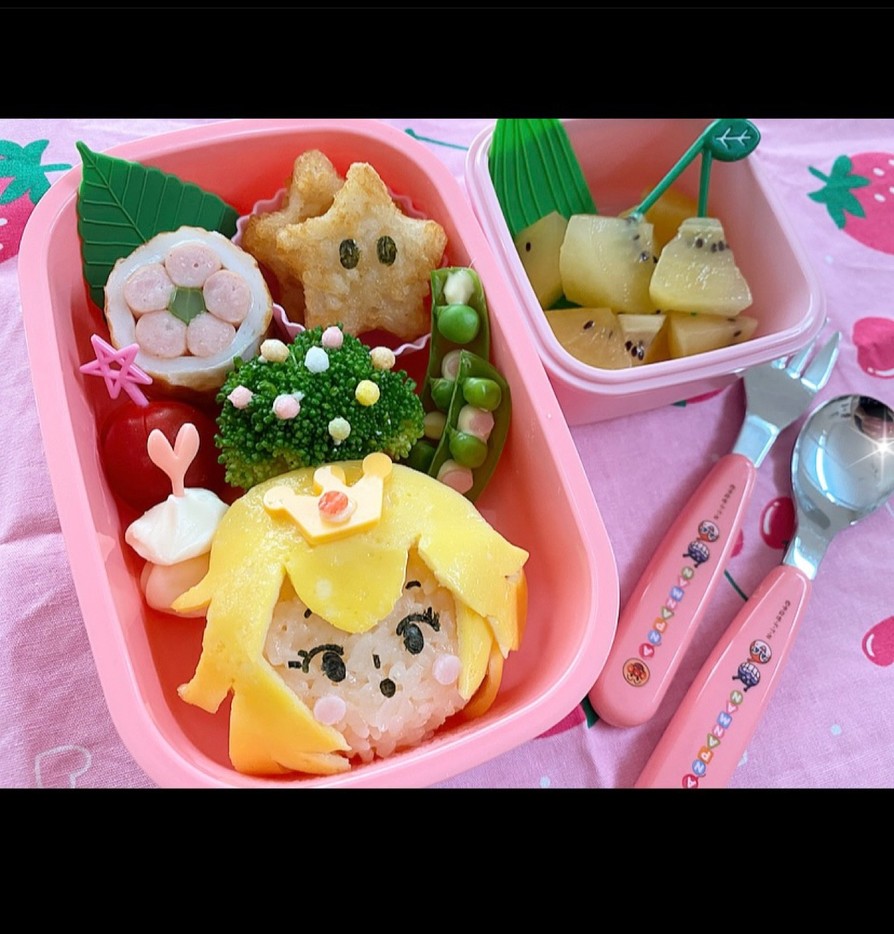 ピーチ姫弁当の画像
